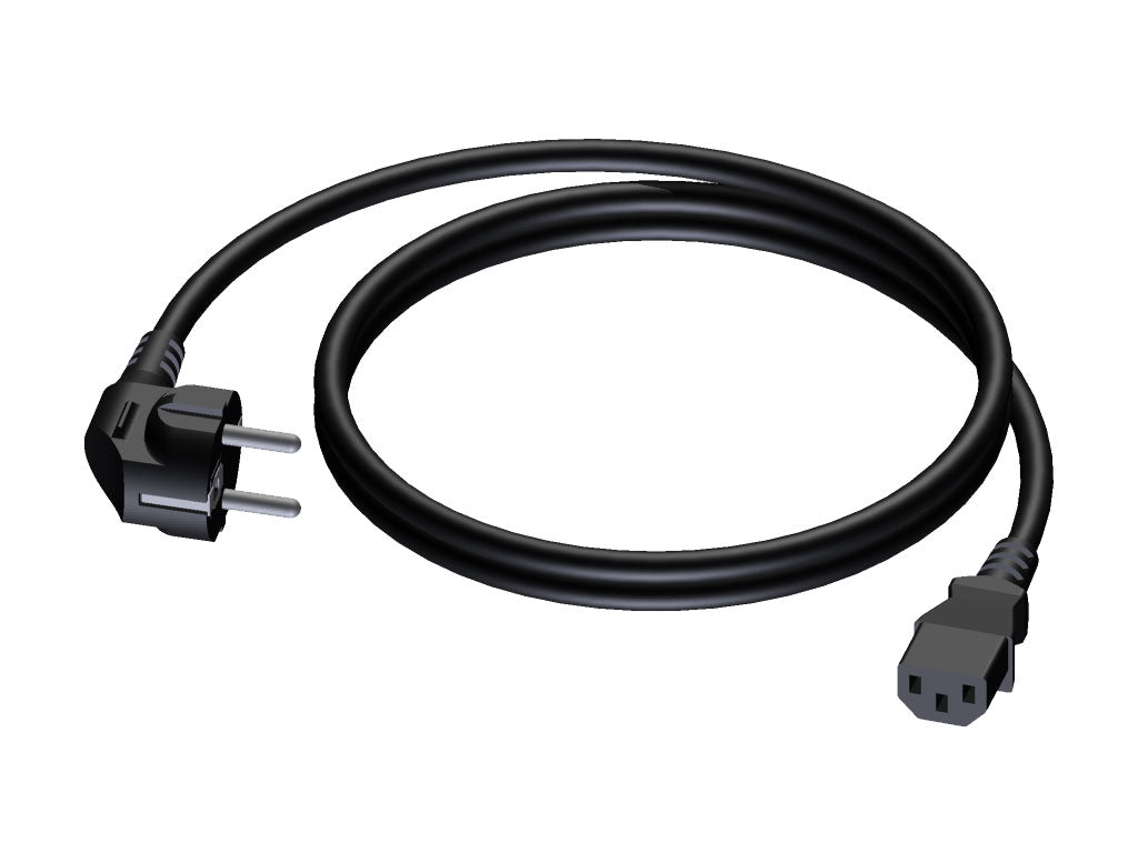 ProCab Cable de alimentación 3x1,5 mm², hembra Euro>Schuko macho, 10 m (PVC)
