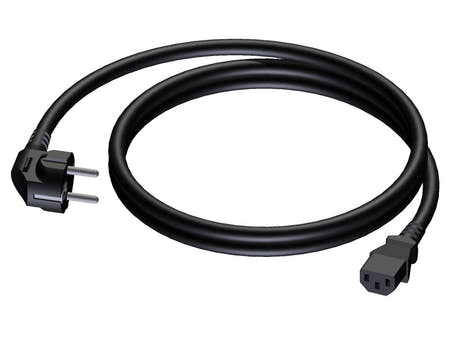 ProCab powerkabel 3x1,5 mm², hun Euro>Schuko han, 10 m (Rubber)