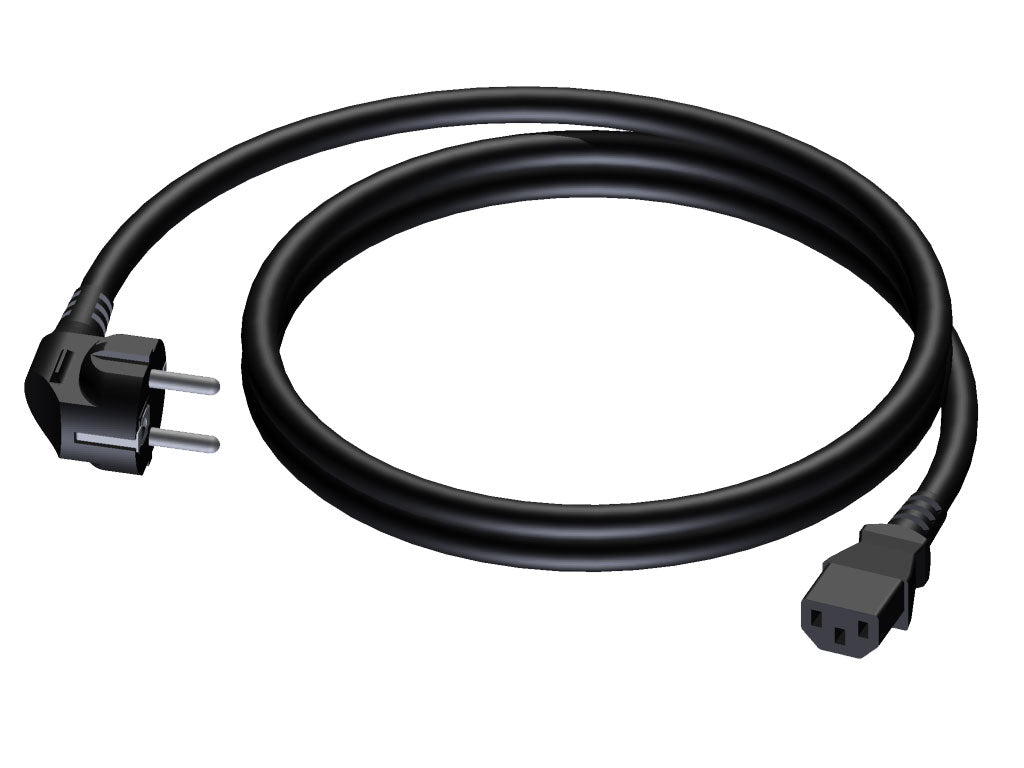 ProCab cable de alimentación 3x1,5 mm², hembra Euro>Schuko macho, 10 m (Rubber)