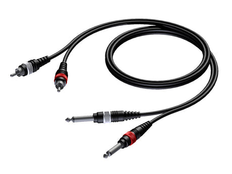 ProCab signalkabel 2 x Jack > 2 x RCA - 5 m