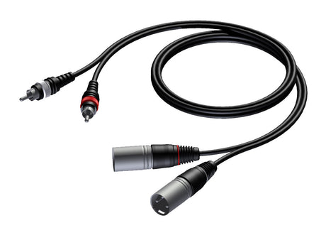 ProCab signalkabel 2 x XLR>2 x RCA - 1,5 m
