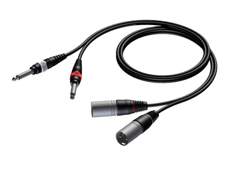 ProCab signalkabel 2 x XLR hun > 2 x Jack - 3 m