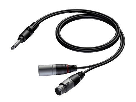 ProCab insert kabel XLR han & hun > Jack stereo 3 meter