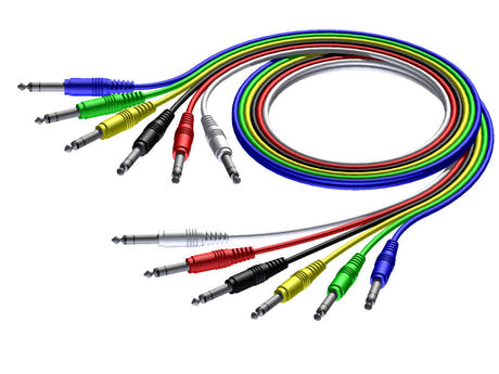 ProCab stereo jack/jack kabel sæt i 6 farver, 60 cm