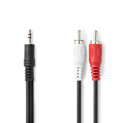 Cable adaptador Minijack a RCA Phono (2m)