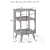Mesa pequeña para Tocadiscos Crosley Asheville con almacenamiento para vinilos – Walnut