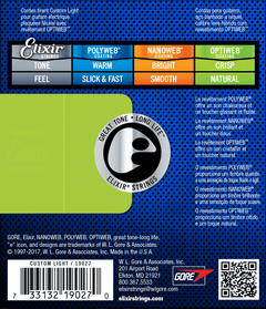 Elixir Optiweb Cuerdas de Guitarra (Custom Light, 09-46)