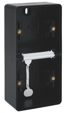 Caja de pared Cloud de 2 elementos, base de 45 mm de profundidad, negra