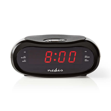 Radio despertador con alarma (Ovalado)