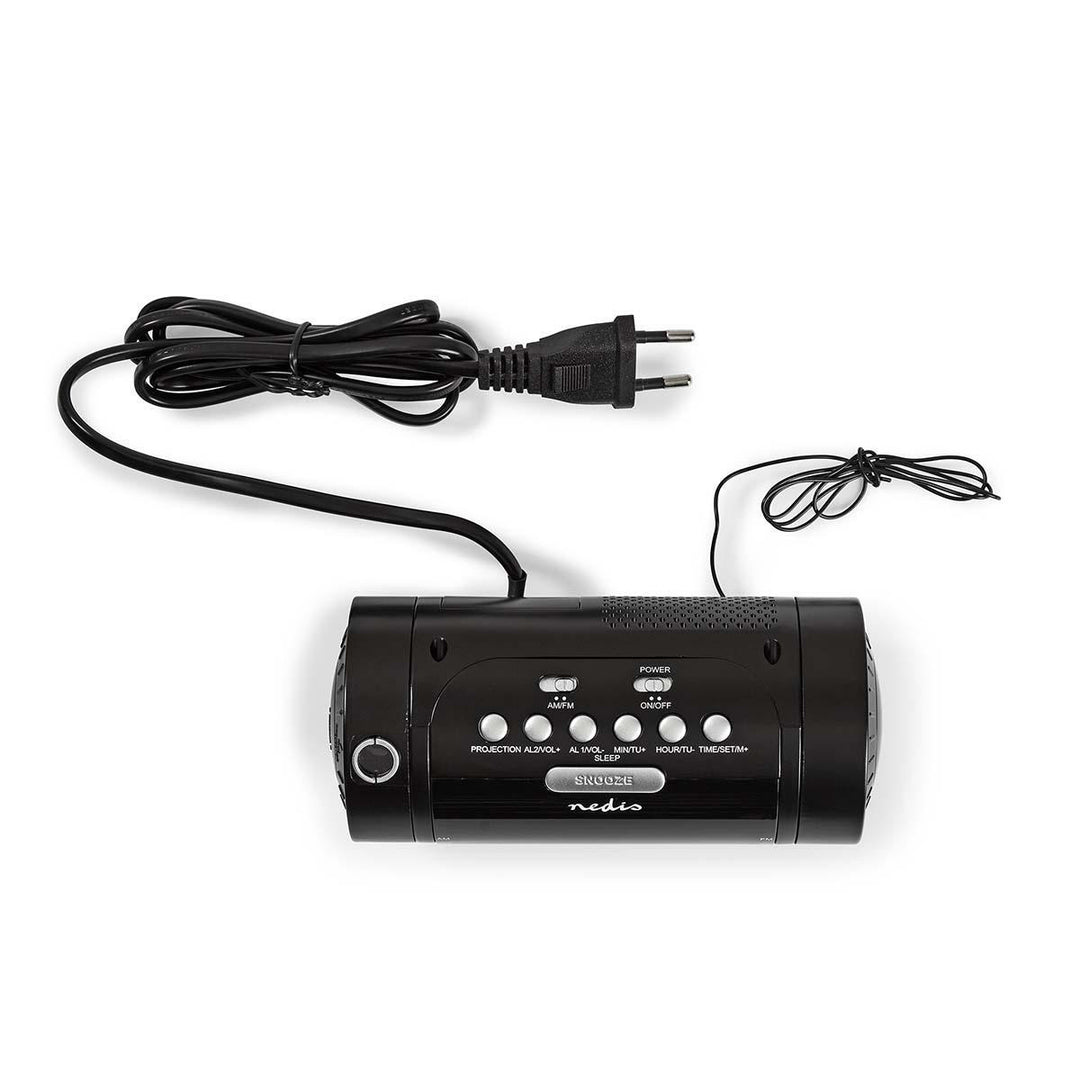 Radio despertador con proyector incorporado