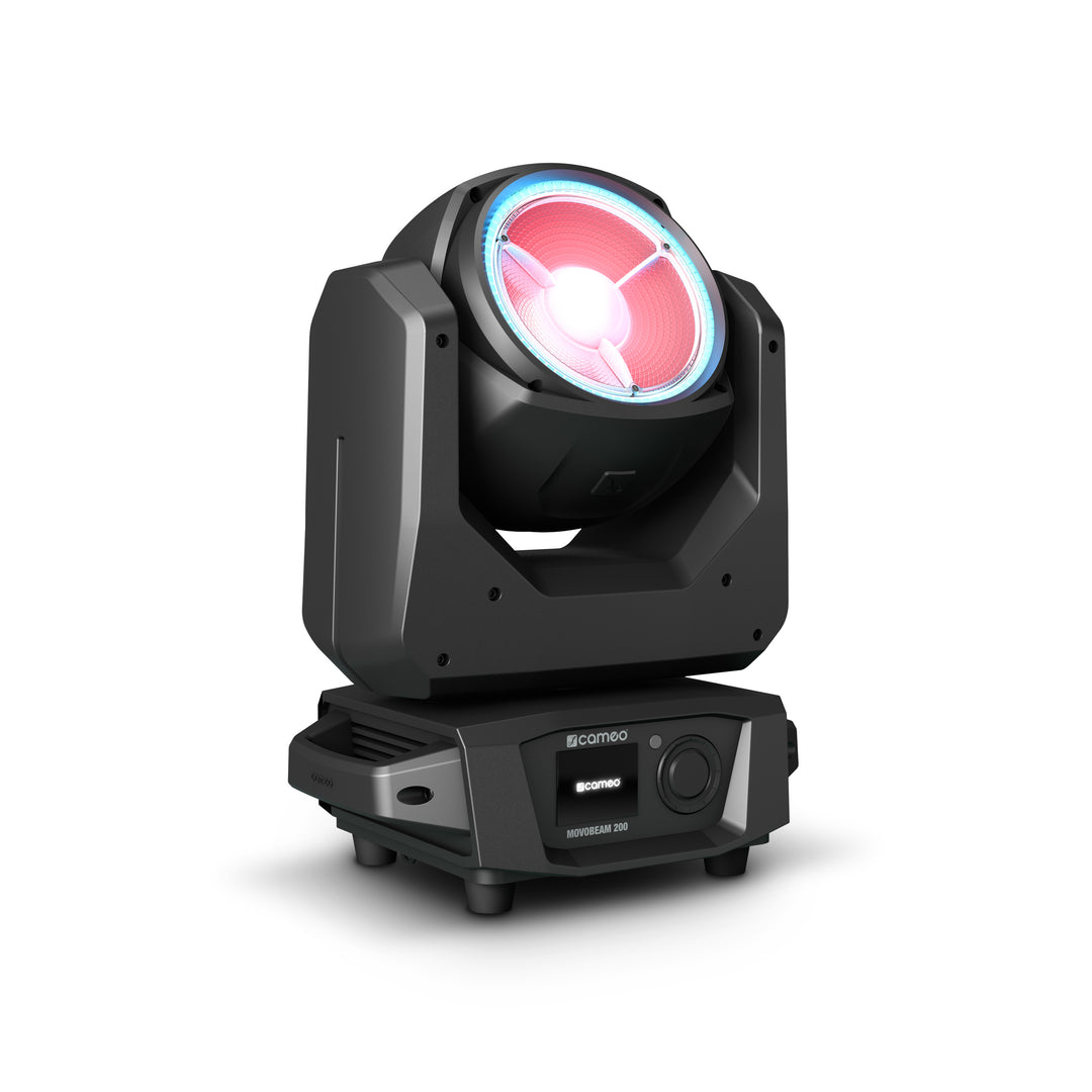 Cameo MOVO BEAM 200 - Cabeza móvil beam con rotación infinita y aro LED
