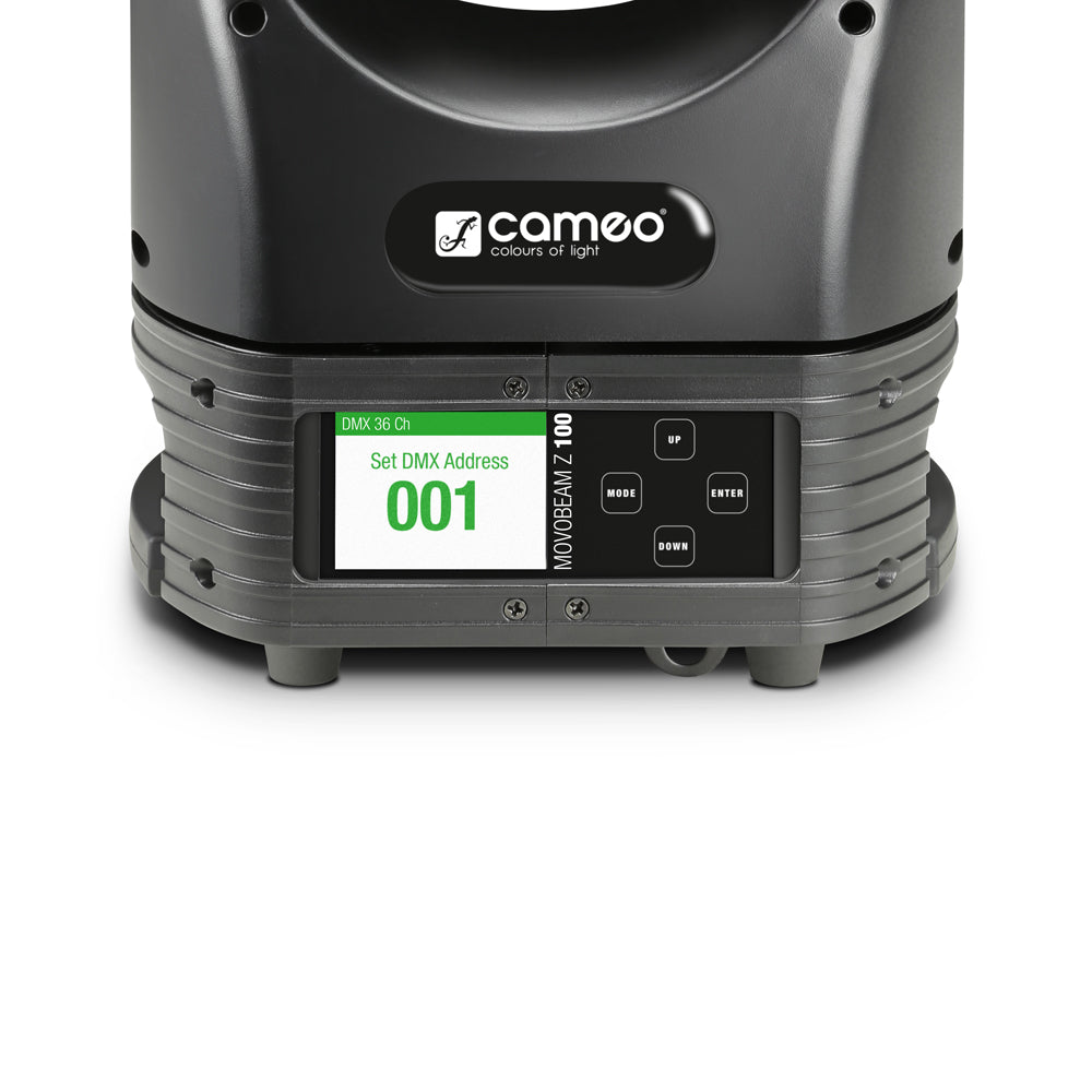 Cameo MOVO BEAM Z100 - Cabeza móvil beam con rotación ilimitada, aro LED y zoom