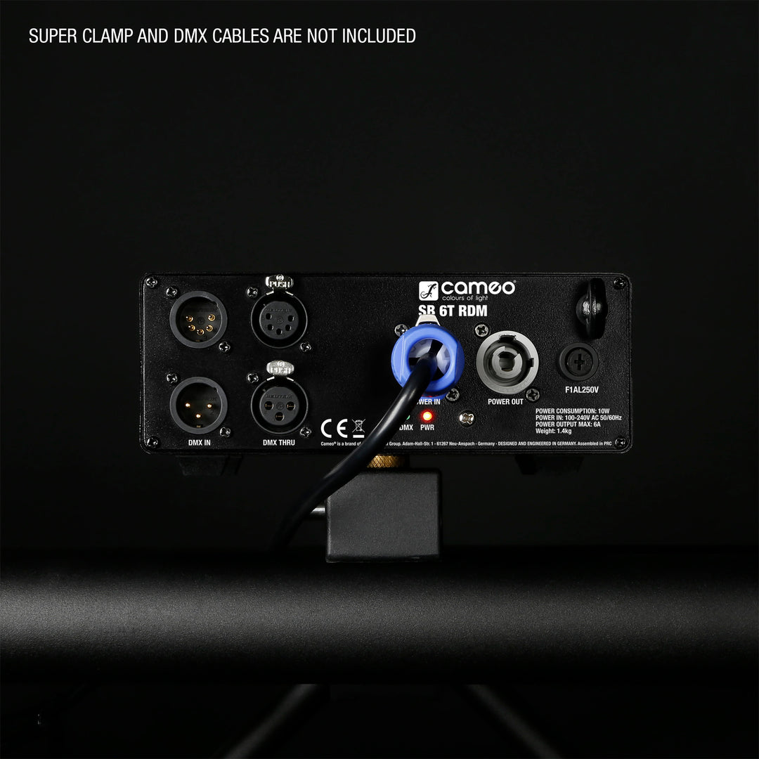 Cameo SB 6 T RDM - Splitter/booster DMX/RDM de 6 salidas con conectores de 3 y 5 pines