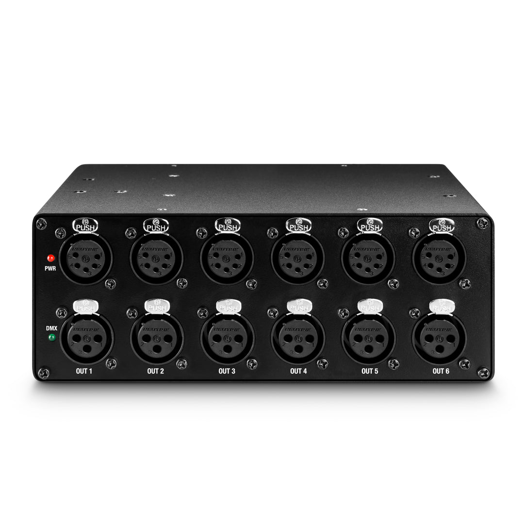 Cameo SB 6 T RDM - Splitter/booster DMX/RDM de 6 salidas con conectores de 3 y 5 pines