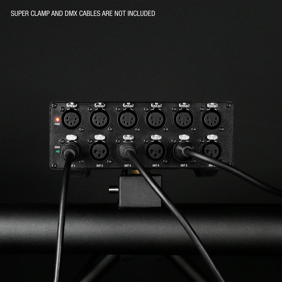 Cameo SB 6 T RDM - Splitter/booster DMX/RDM de 6 salidas con conectores de 3 y 5 pines