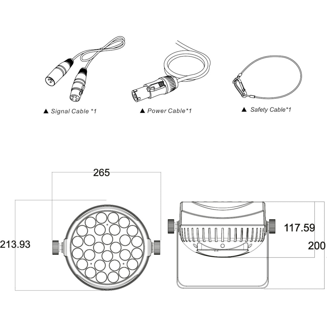 AFX RGBW Led Par con Zoom (28x10W)