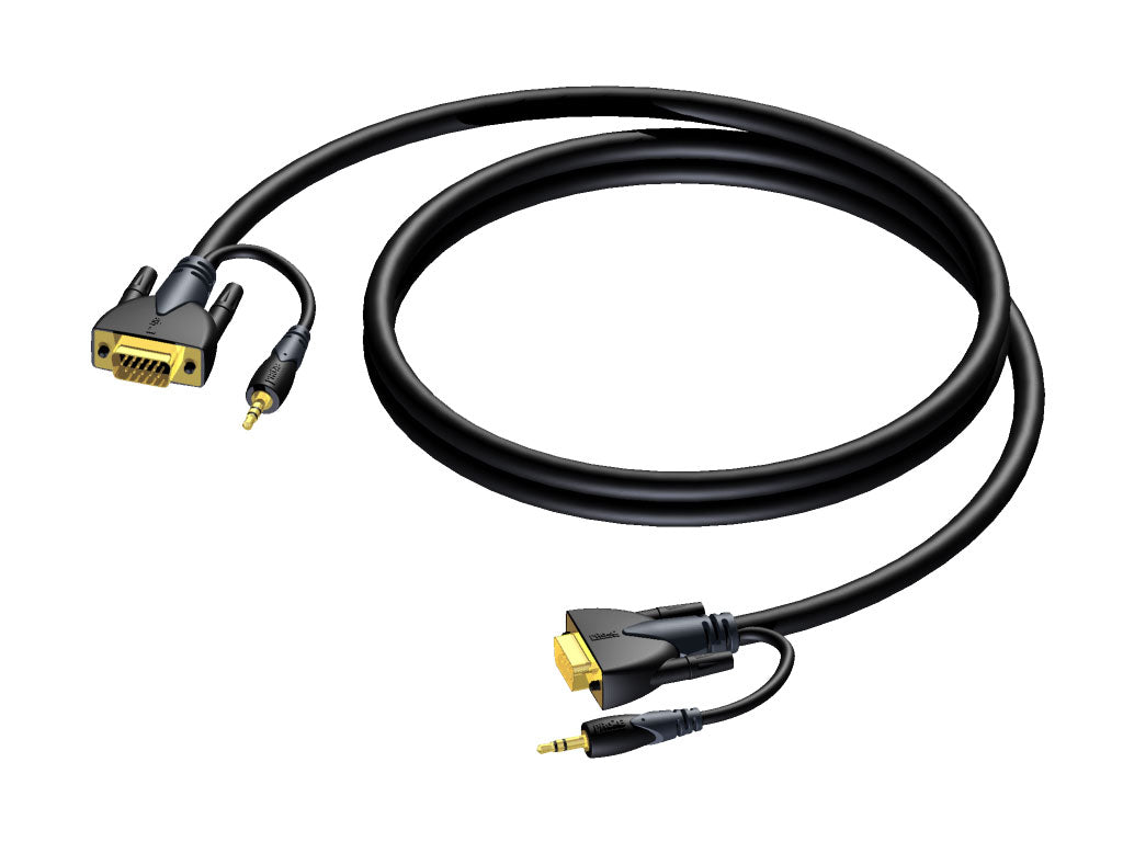 ProCab SVGA han > SVGA han & Stereo Audio Jack 20 meter