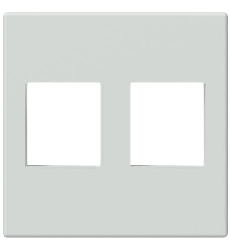 Placa de montaje Keystone 45 x 45 mm para 2 conectores, White