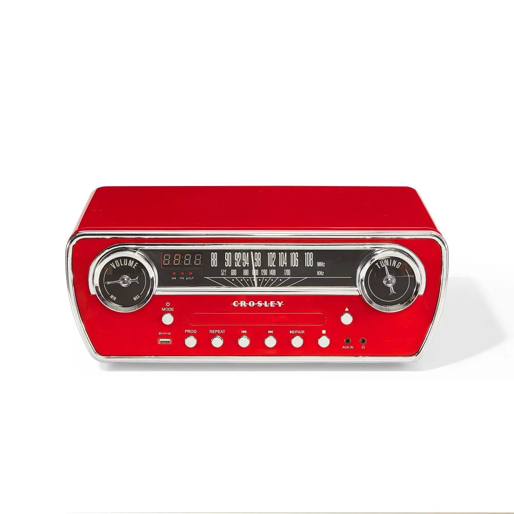 Tocadiscos Crosley Powel CR6047A 7 en 1 con Bluetooth, CD y radio