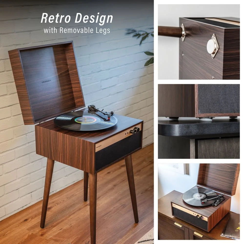 Crosley Jasper retro Tocadiscos, Nogal