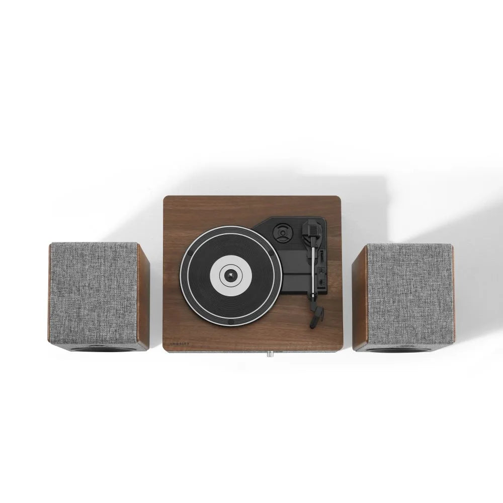 Tocadiscos Crosley Arya con altavoces, Gray