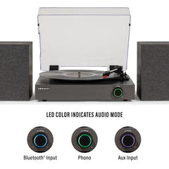Crosley Zane Tocadiscos con altavoces, Negro