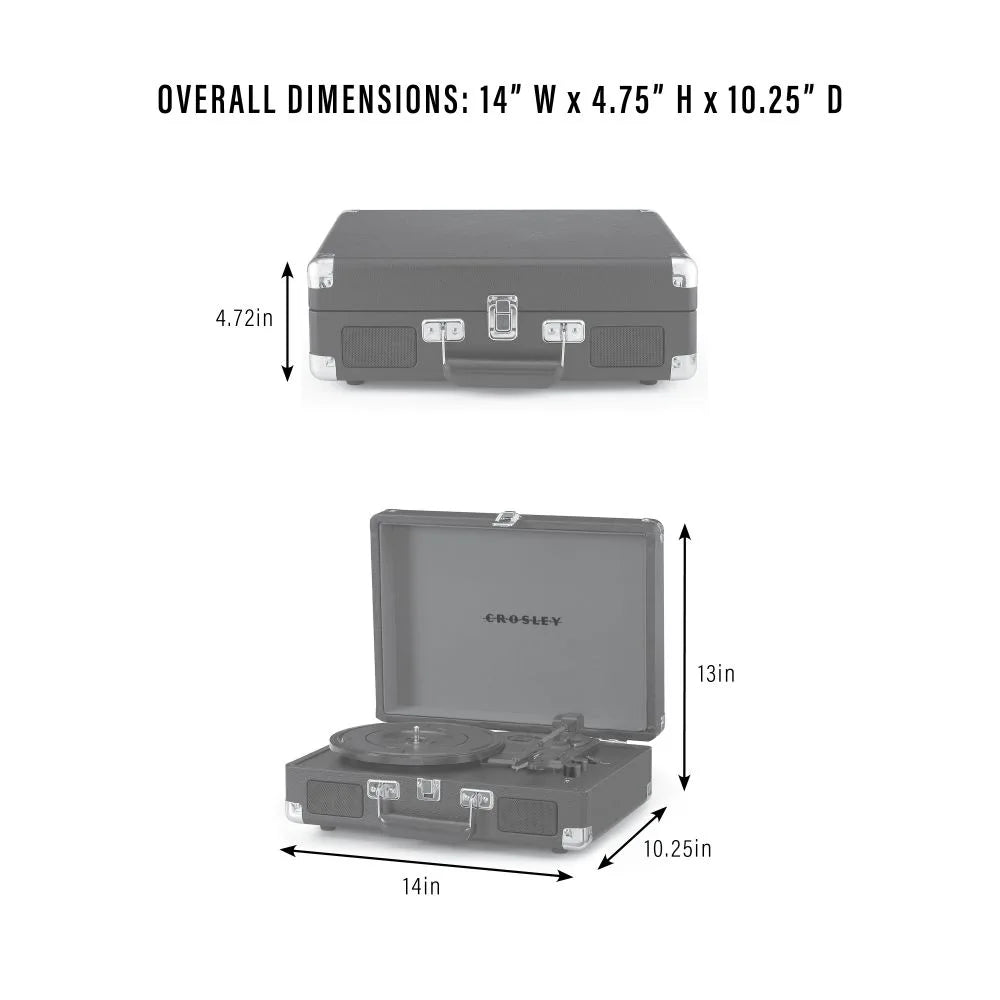 Crosley Cruiser Plus Tocadiscos Bluetooth bidireccional (Groovy Floral)