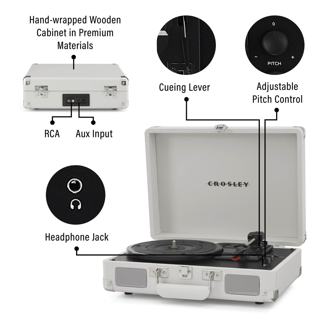 Crosley Cruiser Plus Tocadiscos Tovejs Bluetooth (Negro)