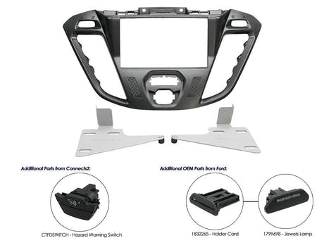 CT23FD39 Marco 2-DIN para Ford Transit Custom 2012-