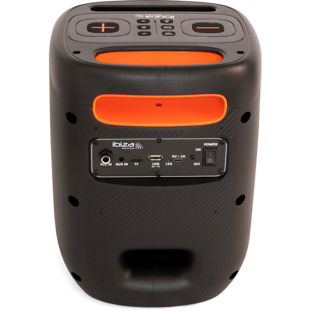 IBIZA Altavoz de fiesta con luces y Bluetooth