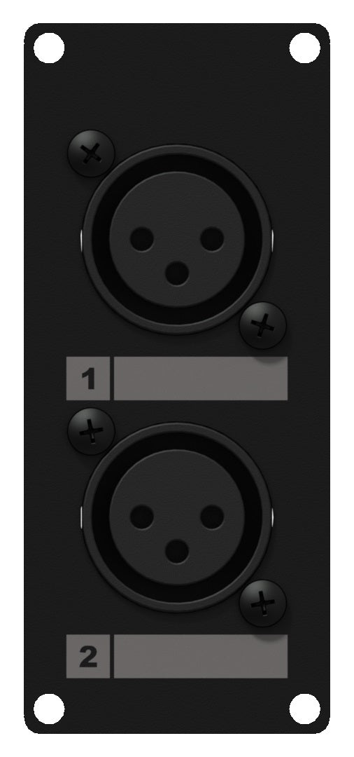 Caymon CASY125 1 plads, plade 2 x XLR hun > 3-pin
