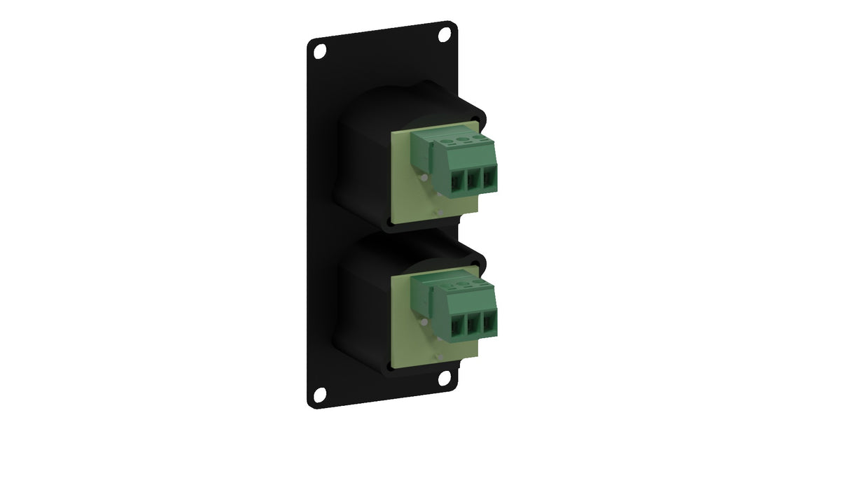 Caymon CASY126 1 plads, plade 2 x XLR han > 3-pin
