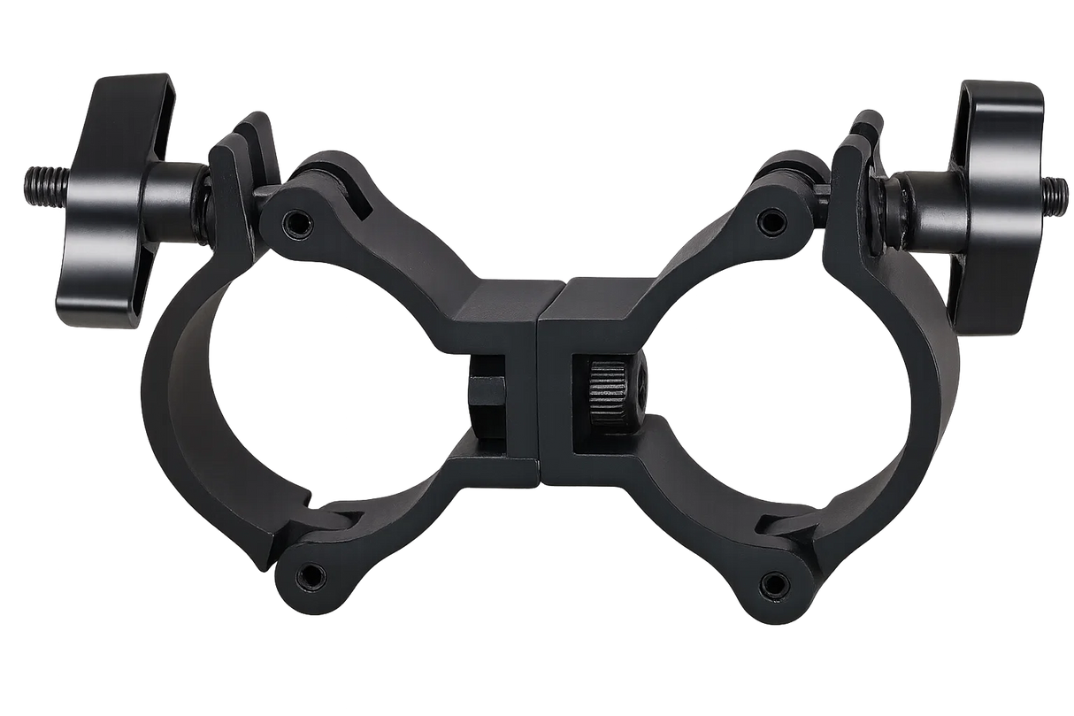 Abrazadera giratoria doble (negro, 50 mm, 100 kg)