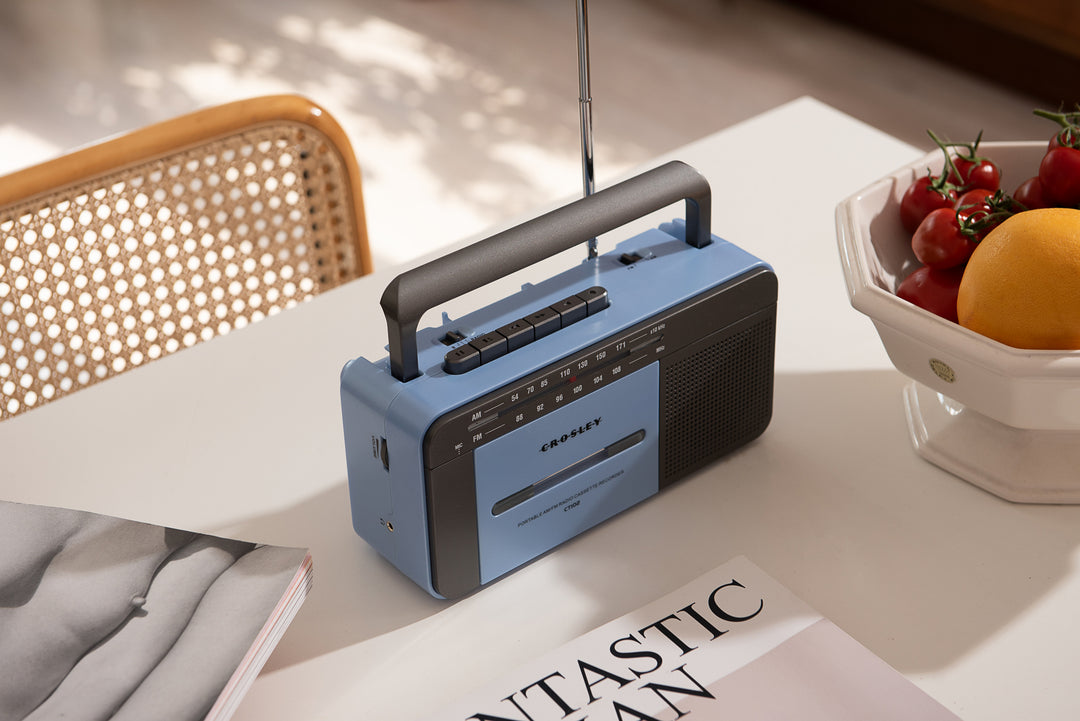 Crosley - Reproductor de casetes (Azul)