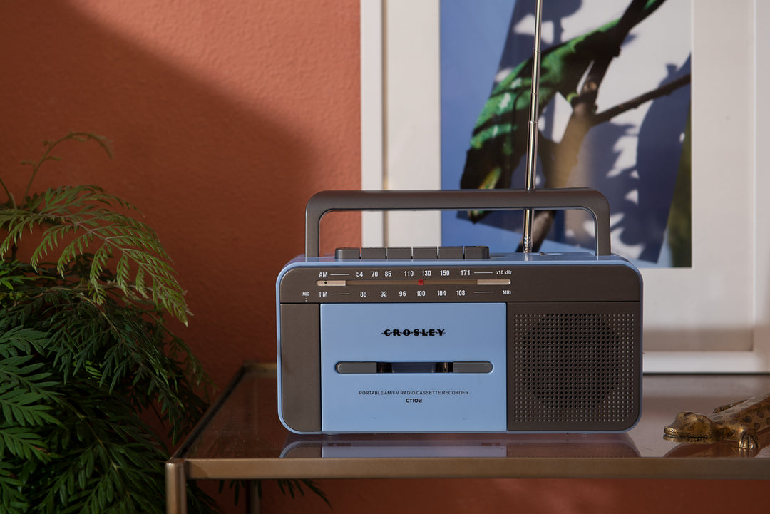 Crosley - Reproductor de casetes (Azul)