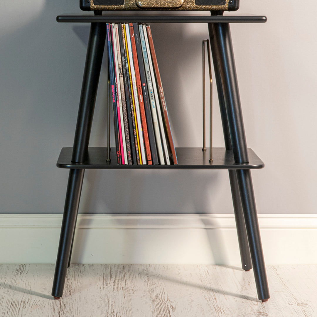 Crosley - Manchester Mueble para tocadiscos (Negro)