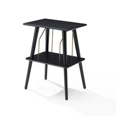 Crosley - Manchester Mueble para tocadiscos (Negro)