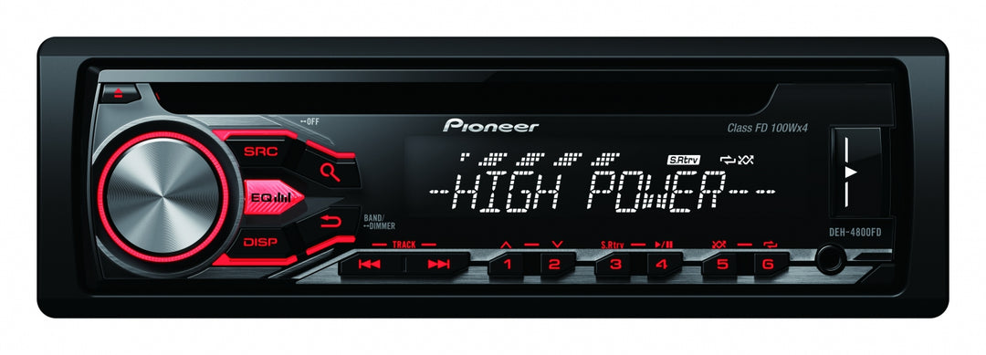 Pioneer DEH-4800FD High power 1-DIN Estéreo para Coche