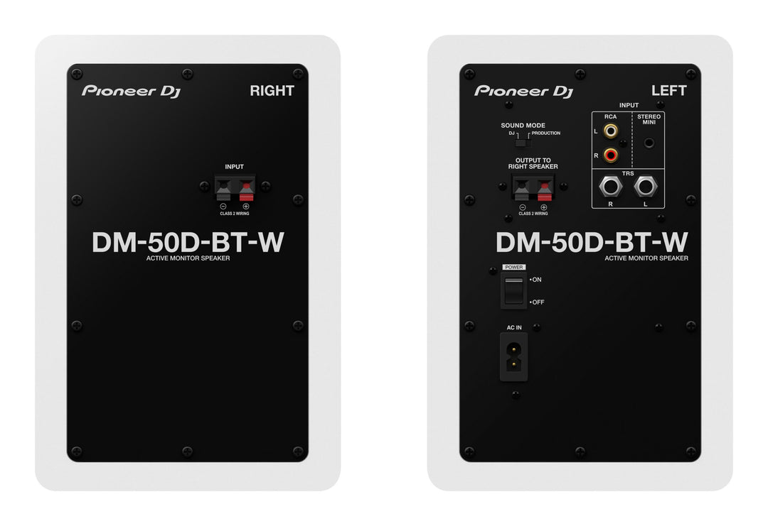 Pioneer DJ DM-50D-BT-W - Monitores de Estudio con Bluetooth (Blanco)