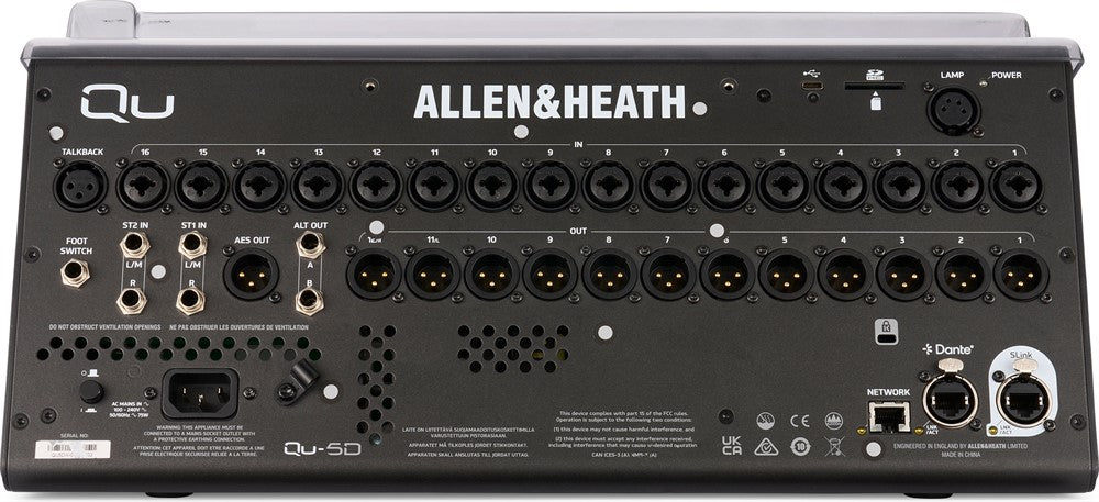Decksaver Funda de protección cover para Allen & Heath QU-5/5D
