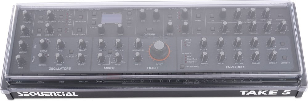 Decksaver Protección cover para Sequential Take 5 / Oberheim TEO-5 Desktop