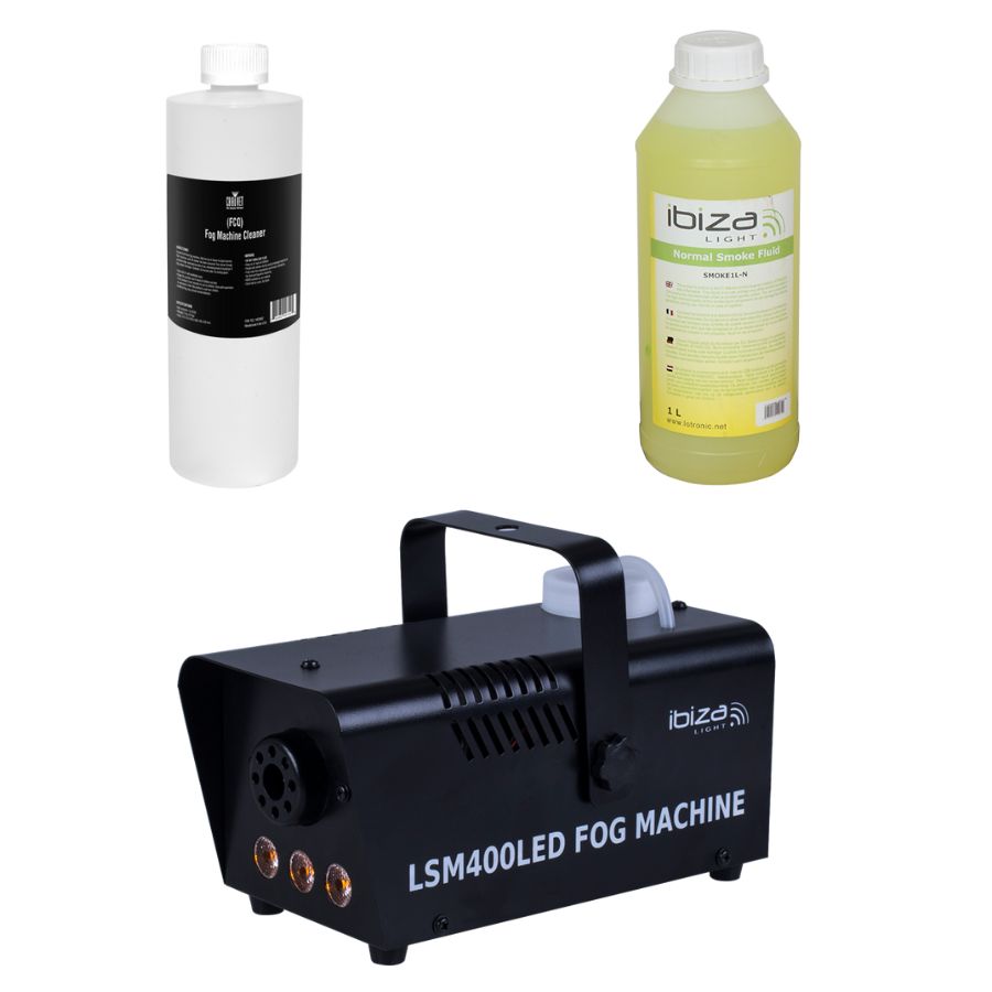 Máquina de niebla incl. Líquido para humo (400W)