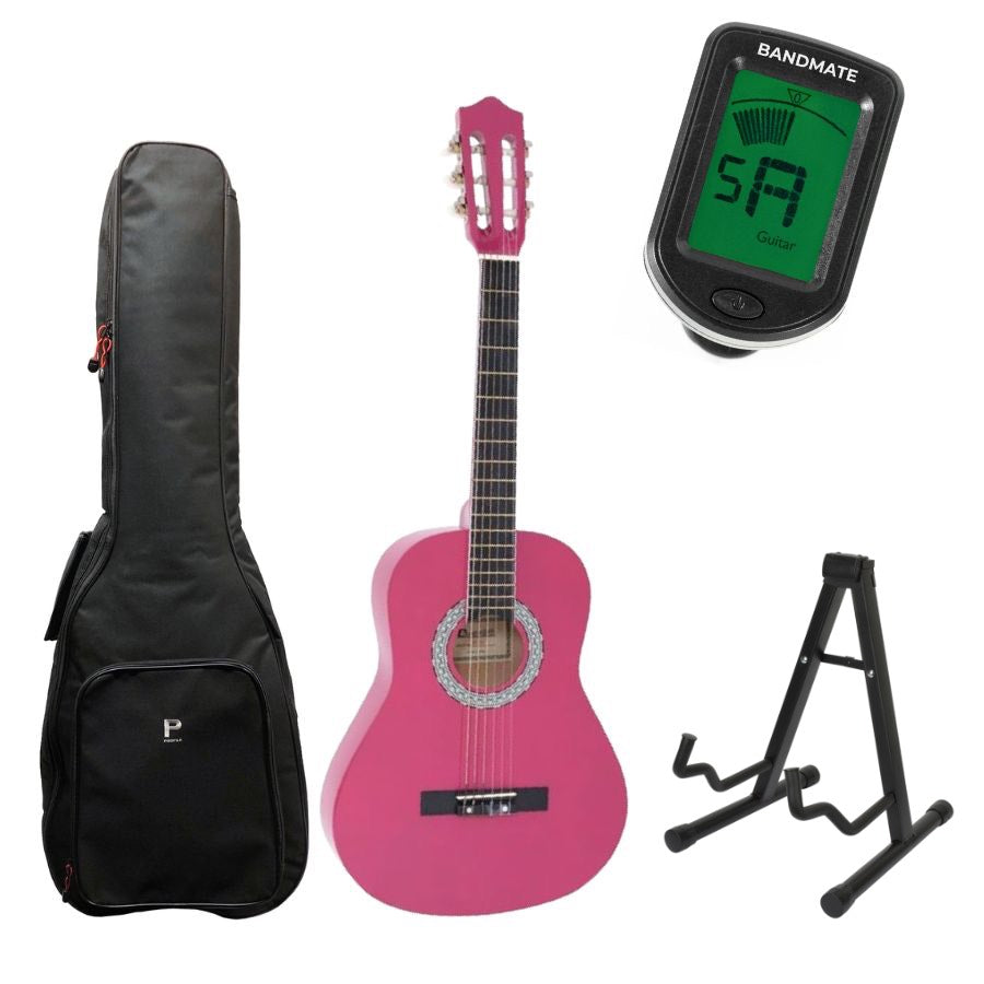 DiMavery AC-303 Spanish Guitar 3/4 Starter Kit (Pink)