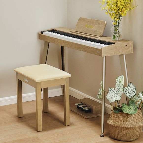Donner Bench Banqueta para piano beige