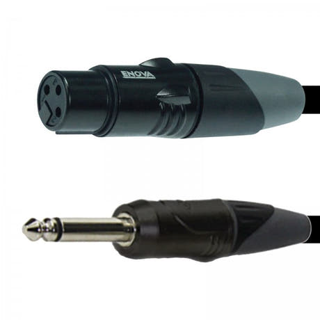 Enova mikrofonkabel XLR hun til monojack 1 meter