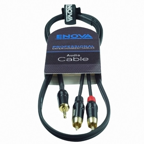 Enova minijack adapter kabel minijack til 2 x Phono 2 meter