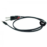 Enova minijack adapter kabel minijack til 2 x jack 1 meter