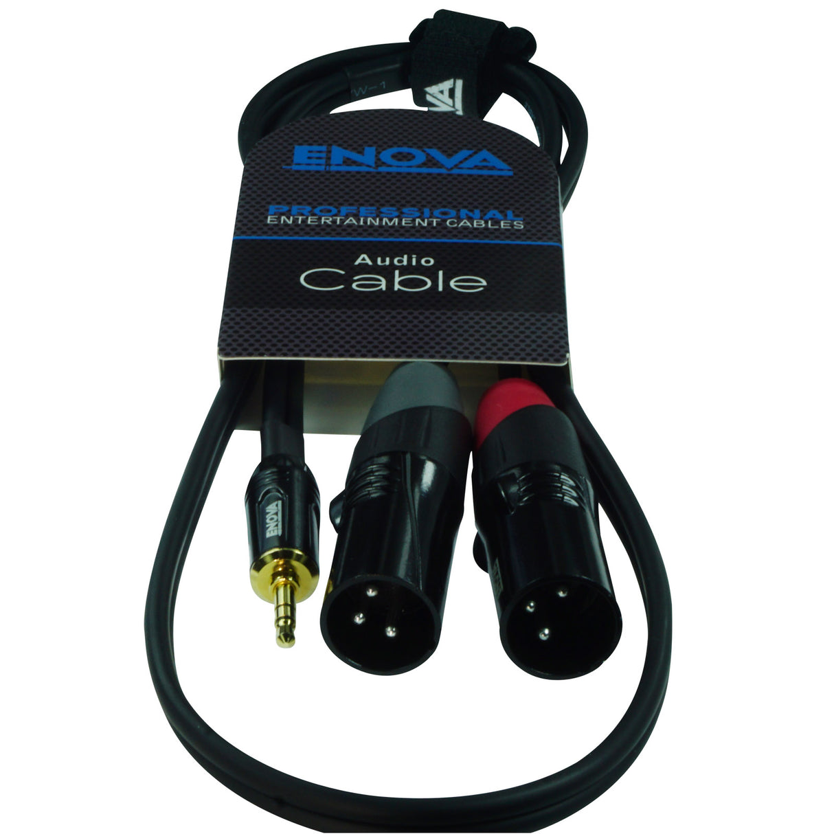 Enova adapter kabel MiniJack > 2 x XLR han, 1 meter