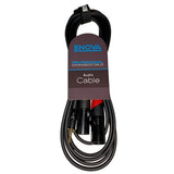 Enova adapter kabel MiniJack > 2 x XLR han, 1 meter