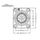 Enova 3 pol han 3-Pin XLR chassis stik, sort IP67 Outdoor